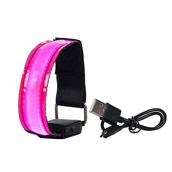 

bike lights usb charging led luminous night running armband bracelet reflective safety belt outdoor sports arm band