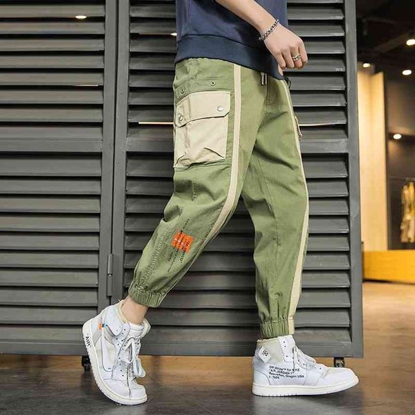 

men's pants new spring hip hop joggers cargo for men pocket track male casual trousers sweatpants streetwear abz664 o2qj, Black