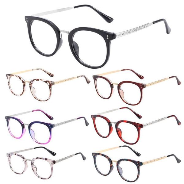 

fashion sunglasses frames glasses light oval casual students computer classic optical for women/men clear lens spectacles eyewear, Black