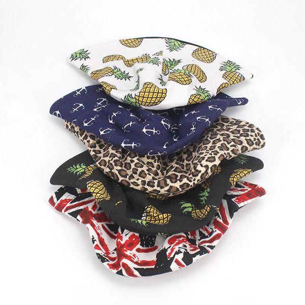 

hat female leopard pineapple embroidered fisherman's shading basin outdoor travel sun hat, Yellow