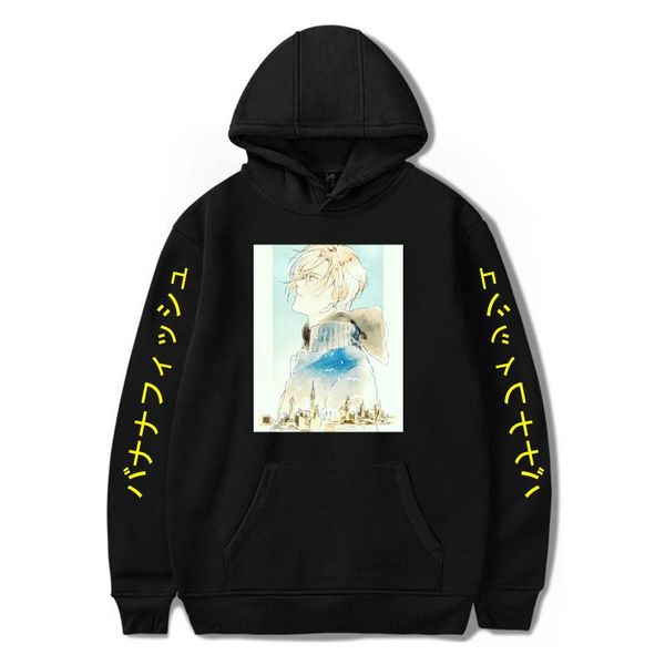 

men's hoodies & sweatshirts banana fish anime harajuku printed men/women fashion hoody sweatshirt pullover streetwear coat ash lynx c, Black