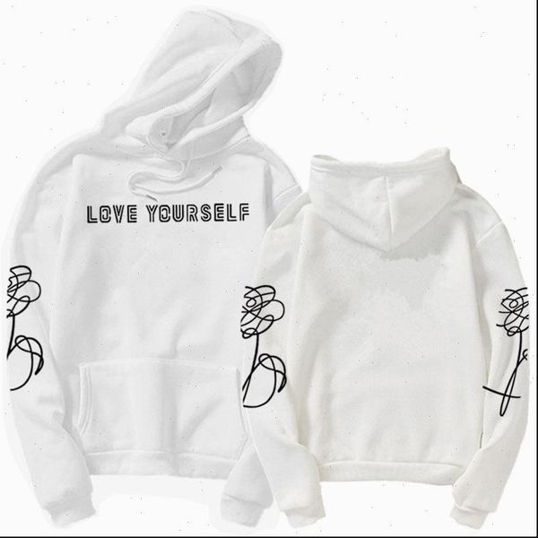 

love yourself henjoy bangtan boys womens hoodie kpop hoody, Black