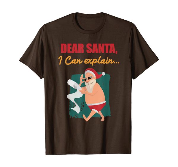 

Dear Santa I Can Explain T Funny Xmas Gifts T-Shirt, Mainly pictures