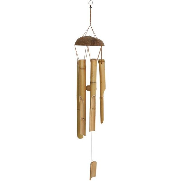 

decorative objects & figurines handmade wind chimes bamboo bell tubes, half coconut wood wooden outdoor indoor home decor