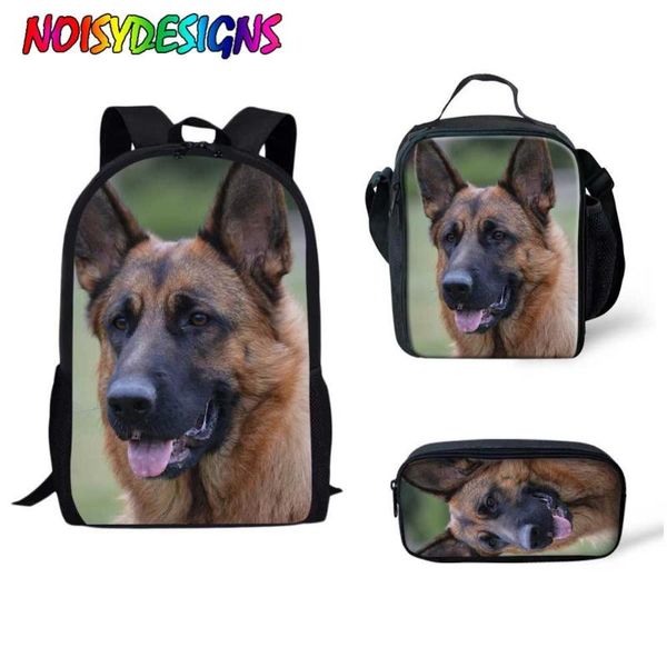 

school bags noisydesigns animals shepherd dog for kids 3pcs bag set children preppy bookbags students rucksack