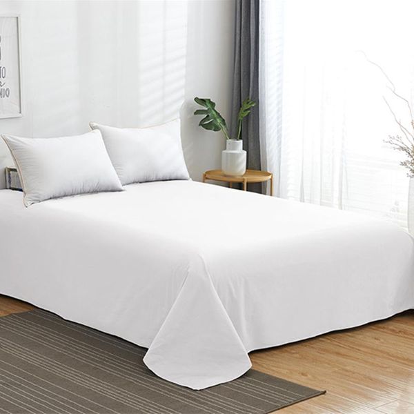 

sheets & sets 1pc solid color flat sheet queen king size bedsheet 100%cotton bedding soft and comfortable el home bed