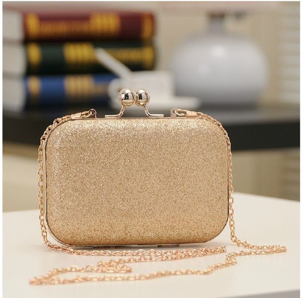 

2021 women's bag round mini bag fashion sequin portable dinner chain sier