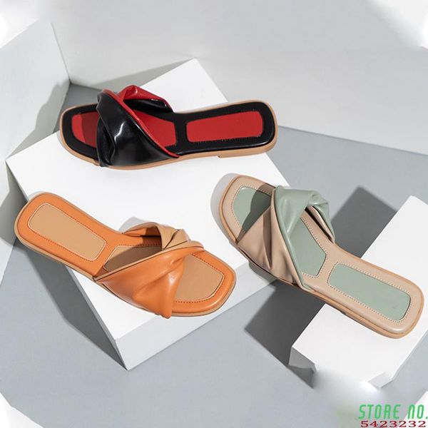 

big size women slippers fashion 2021 female flats outdoor slides causal ladies open toe flip flops woman summer beach shoes, Black