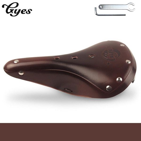 

bike saddles 2021 gyes leathe saddle / retro leather saddle/gyes genuine cow gs17 of road