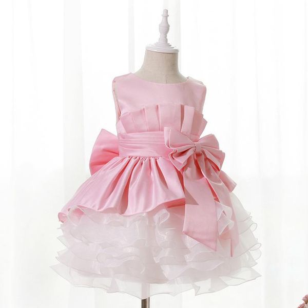 

girl's dresses 2021 arrival kids for girls autumn and winter the european high-end flower girl dress wedding costume piano princess, Red;yellow