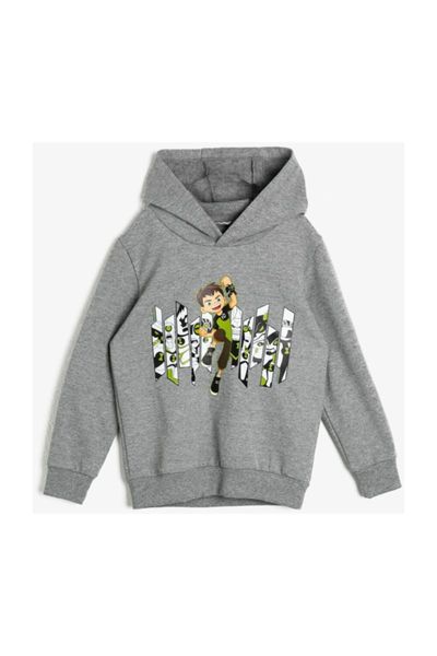 

women's hoodies & sweatshirts koton kids ben 10 licensed printed sweatshirt, Black