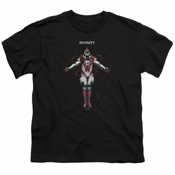 

divinity divinity space kids youth t shirt licensed valiant comics tee black, White;black