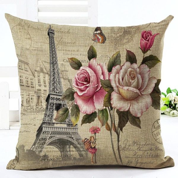

cushion/decorative pillow vintage style flowers home decorative cushion seat throw square cojines cotton linen almofadas