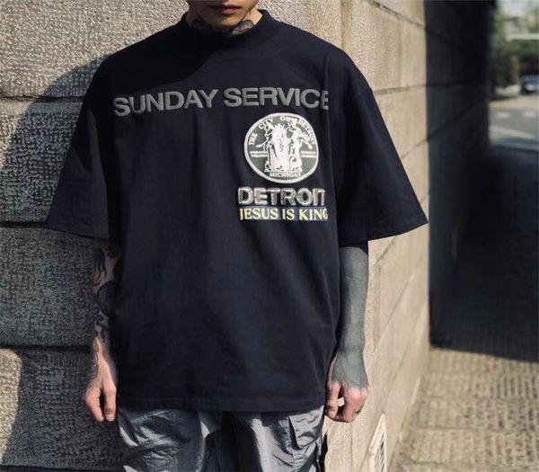 

men's t-shirts mens t shirt cpfm kanye west is king high street short sleeve casual fashion, White;black
