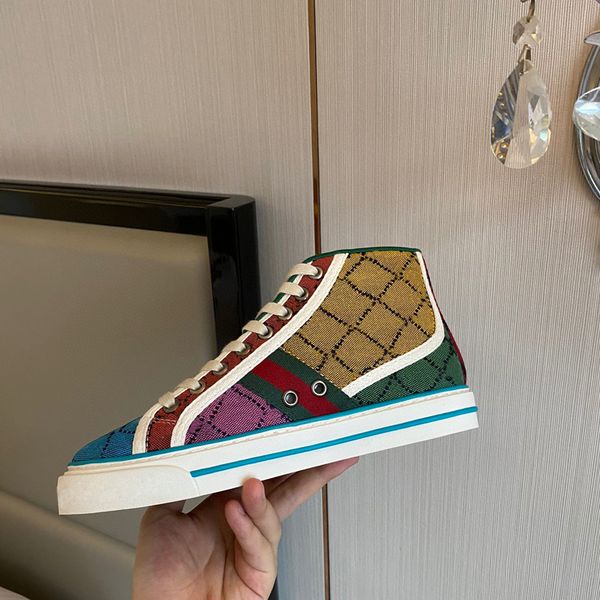 

2021 designer rhyton sneakers beige men trainers vintage luxury chaussures ladies shoes designer high sneakers with box size 35-45, Black