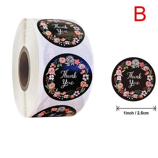 

gift wrap 500pcs/roll handmade thank you stickers seal labels scrapbook sticker circle stationery hand made deco for envelope gifts