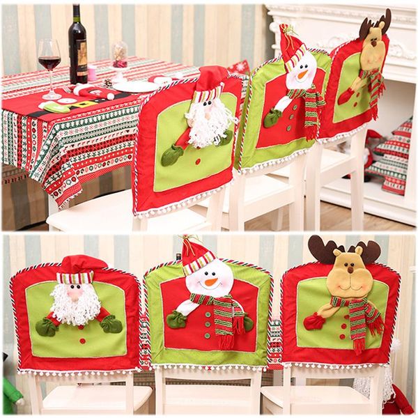 

chair covers christmas cover emovable washable non-woven fabric chairs party supplies xmas navidad decorations for home