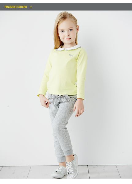

t-shirts kids cotton t-shirt long sleeve shirt children toddler girls spring autumn tees with peter pan collar 32wx, Blue