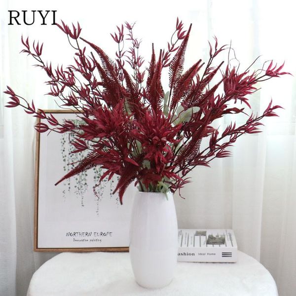 

decorative flowers & wreaths dark red series wedding artificial with grass flower material various styles home diy floral decor