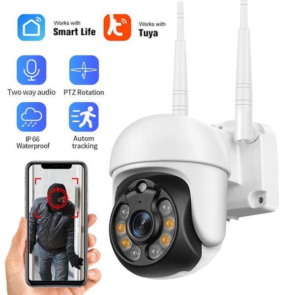 

cameras 2mp wifi ptz camera tuya outdoor wireless human detect security ip cam hd 1080p surveillance smart