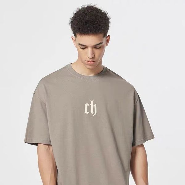 

china ch foam khaki short sleeve t-shirt, White;black