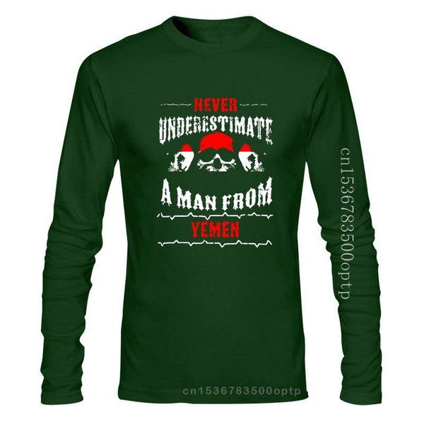 

men's t-shirts never underestimate man yemen t shirt print cotton crew neck solid color gift style summer pictures, White;black