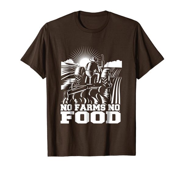 

funny farmers no farms no food farming gift t shirt, White;black