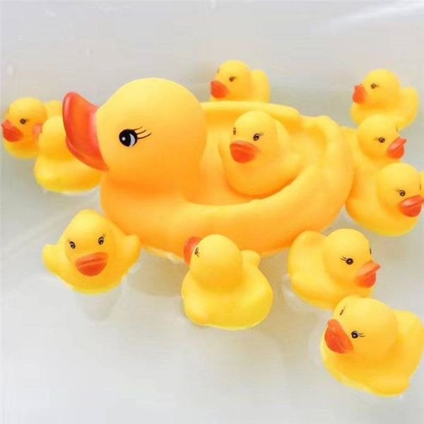 

kneading baby yellow duck bathing swimming environmental protection children toys
