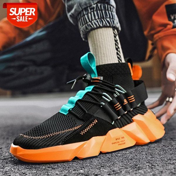 

men's shoes winter korean fashion trend brand hip-hop sports breathable flying woven socks high-men #va0u