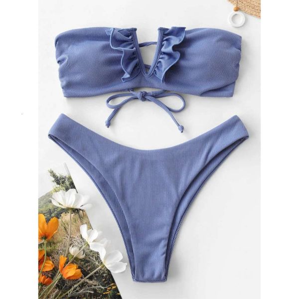 

solid split swimsuit women's bra bikini, White;black