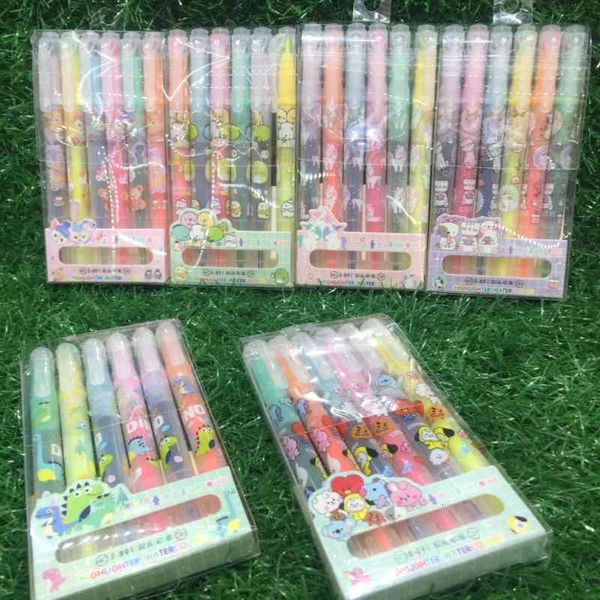 

pen e-891 graffiti gift cartoon unicorn dinosaur korean version tuanzi double headed drawing key mark colored stationery