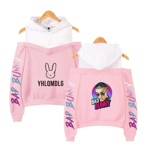 

men's hoodies & sweatshirts rapper bad hoodie women patchwork spring autumn off-shoulder hip hop hooded girl tracksuit streetwear sexy, Black