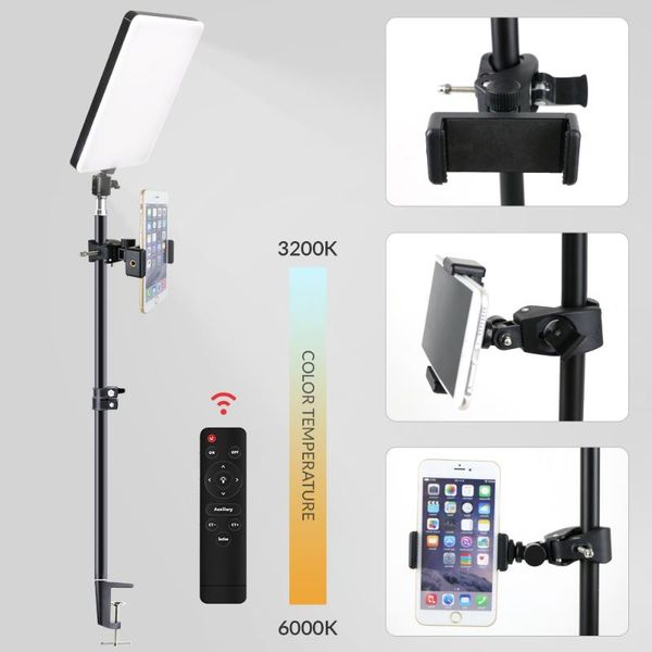 

camera video light panel eu plug 3200k-6000k bi-color dimmable dslr studio led lamp pography lighting for vlog tiktok flash heads