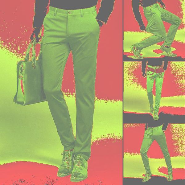 

men's suits & blazers casual pants summer youth business slim mid-waist trousers non-iron stretch zpt5, White;black