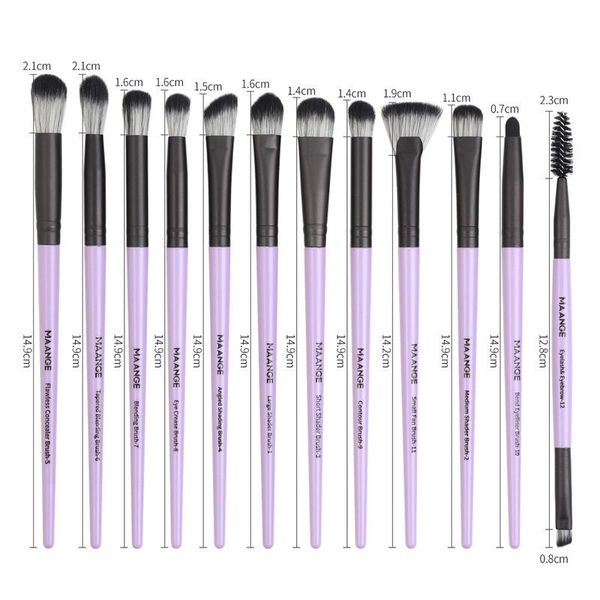 Make-up Pinsel 12/1 stücke Schönheit Set Kosmetik Foundation Lidschatten Eyeliner Wimpern Augenbrauen Mischung Make-Up Pinsel Tool Kit