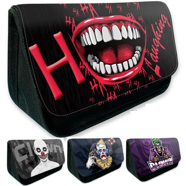 

cosmetic bags & cases cute clown hahaha pencil case makeup zipper pouch cosplay stationery bag school pen gifts make up