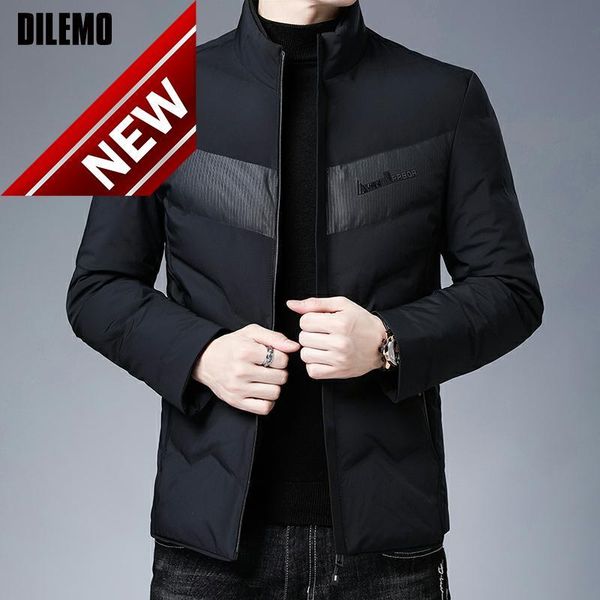 

grade winter designer brand premium casual fashion jacket men duck down windbreaker outerwear puffer coats mens clothing, Black