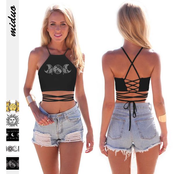 

Women's Vest Straps Product Sun Digital Printing Summer Sexy Suspender Miniskirt with Exposed Navel and Ultra Short Bandage Bra, Eaz095