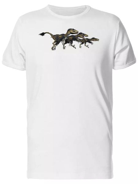 

Three Utahraptors On The Prowl Men's Tee -Image by Shutterstock, White;black