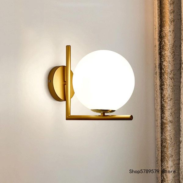 

wall lamp simple modern lights bedroom bedside nordic creative living room staircase bar corridor glass sconces
