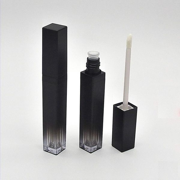 

storage bottles & jars 5ml lipgloss tube empty square black gradual change color lip glaze tubes cosmetic packaging gloss container 20 piece