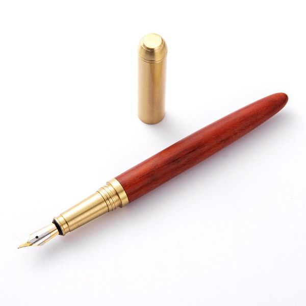 

wood stationery ebony pen golden red sandal spin fountain chicken wing office school supplies gift pens