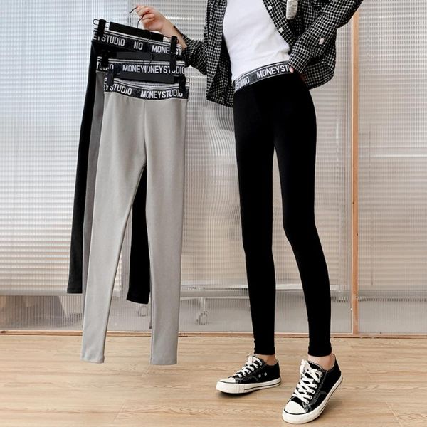 

women's leggings woman letter printed mujer fitness girl spring summer black pants women clothing high waist pentalon femme slim