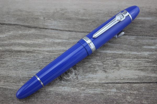 

fountain pens pen jinhao 159 blue bright with silver broad nib