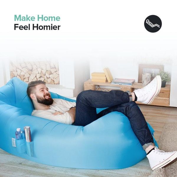 

light sleeping bag waterproof inflatable lazy sofa camping bags air bed beach lounge chair fast folding