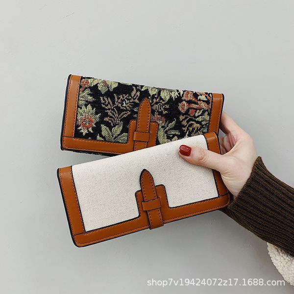 

wallet 2021 new high capacity women's long hand grip fashion short zero wallet, Red;black