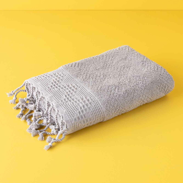 

100% cotton vintage bath towel gray (70x140 cm)