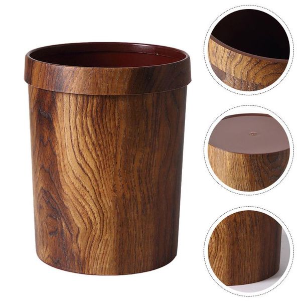 

waste bins 1pc grain pattern rubbish bin uncovered large trash can