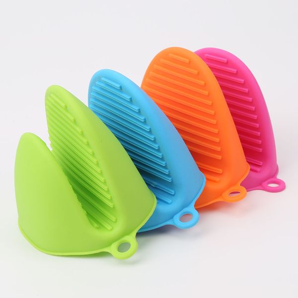 Guanti da forno in silicone 2PC 5 colori Guanti da dito isolati termicamente Cottura a microonde Pinza antiscivolo Portapentola Utensile da cucina