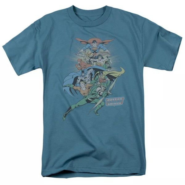 

justice league - in league t-shirt dc comics sizes s-3x new, White;black